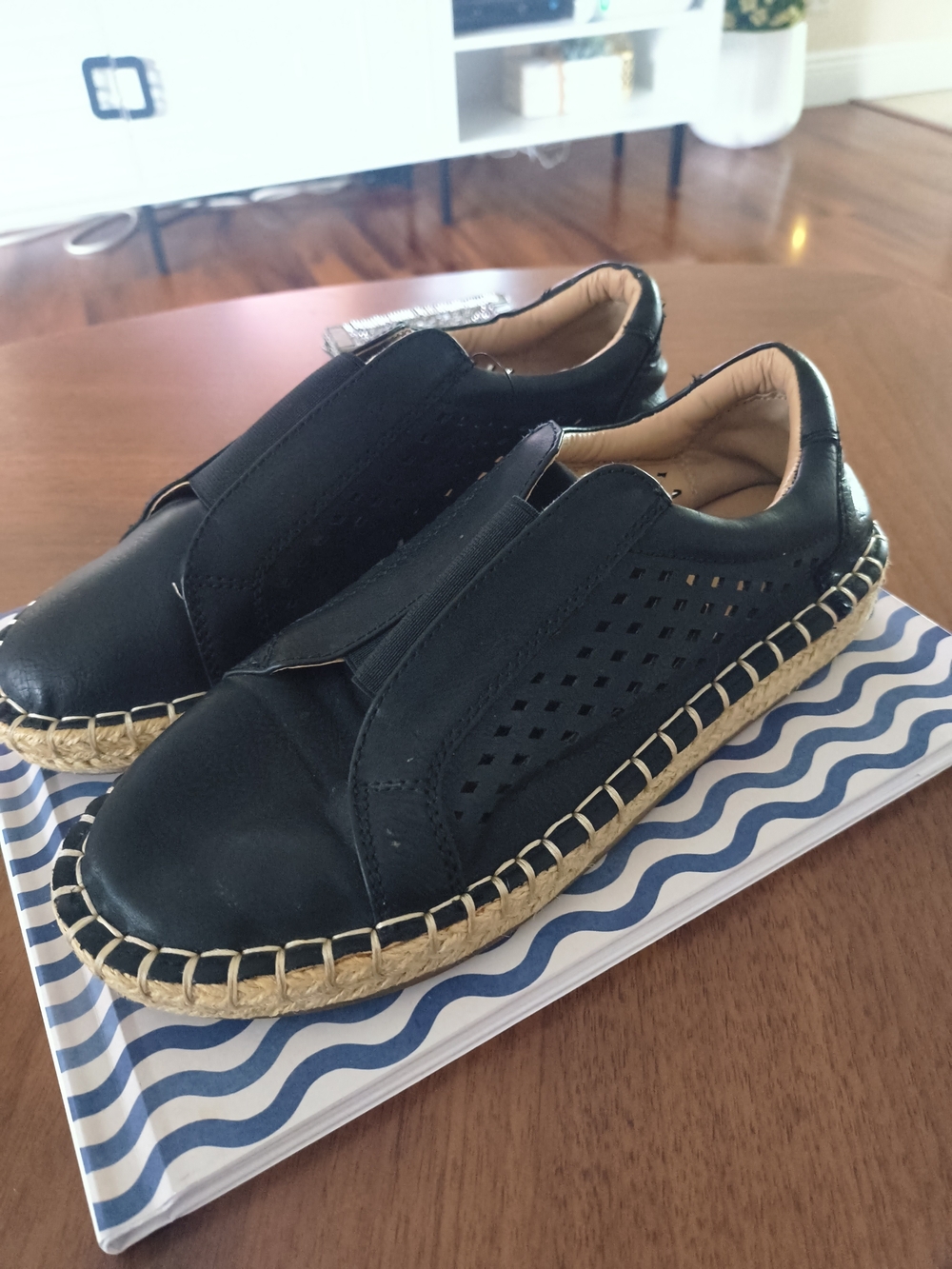 Black Slip-On Espadrille Sneakers